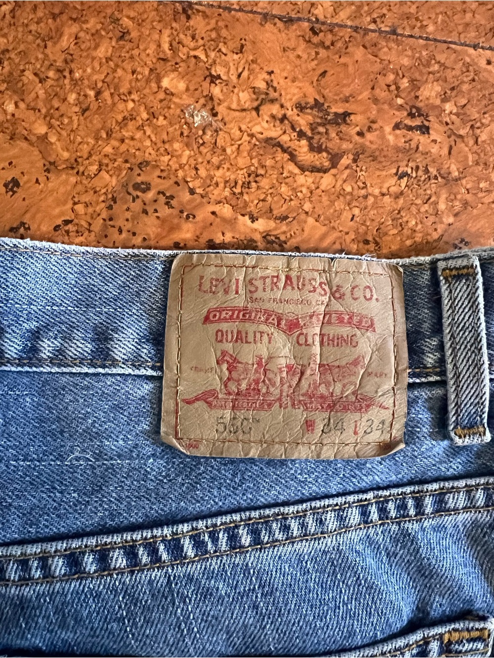 Vintage Levi’s 560 light blue jeans